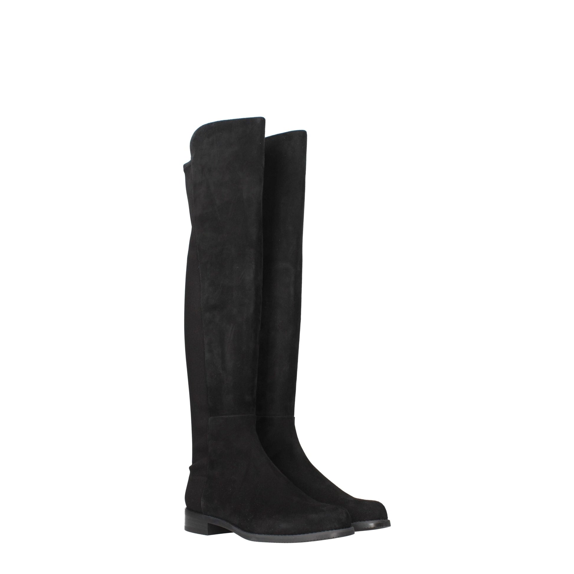Stuart Weitzman Black Leather Over The Knee - ACCEXO