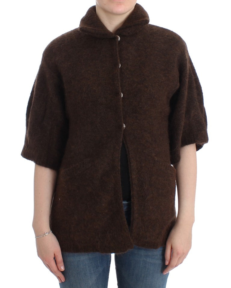 Cavalli Elegant Short Sleeved Brown Cardigan - ACCEXO