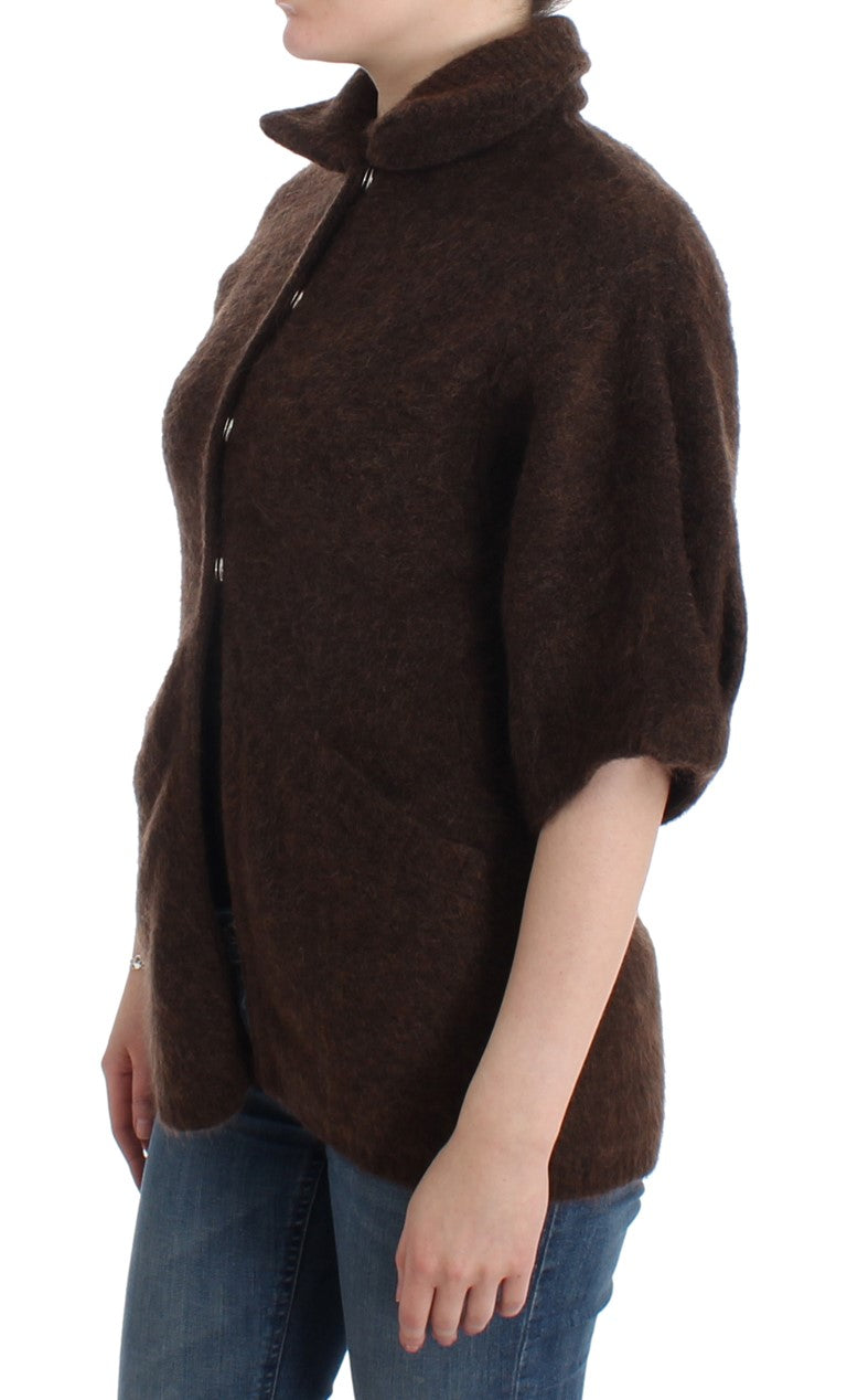 Cavalli Elegant Short Sleeved Brown Cardigan - ACCEXO
