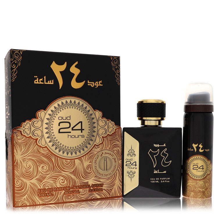 Ard Al Zaafaran Oud 24 Hours Cologne By Al Zaafaran Eau De Parfum Spray + 1.7oz Perfumed Spray (Unisex)