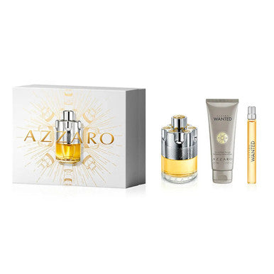 Azzaro Wanted 3 Pcs Set For Men: 3.3 Eau De Toilette Spray + 0.33 Eau De Toilette Spray + 2.5 Shampoo - ACCEXO