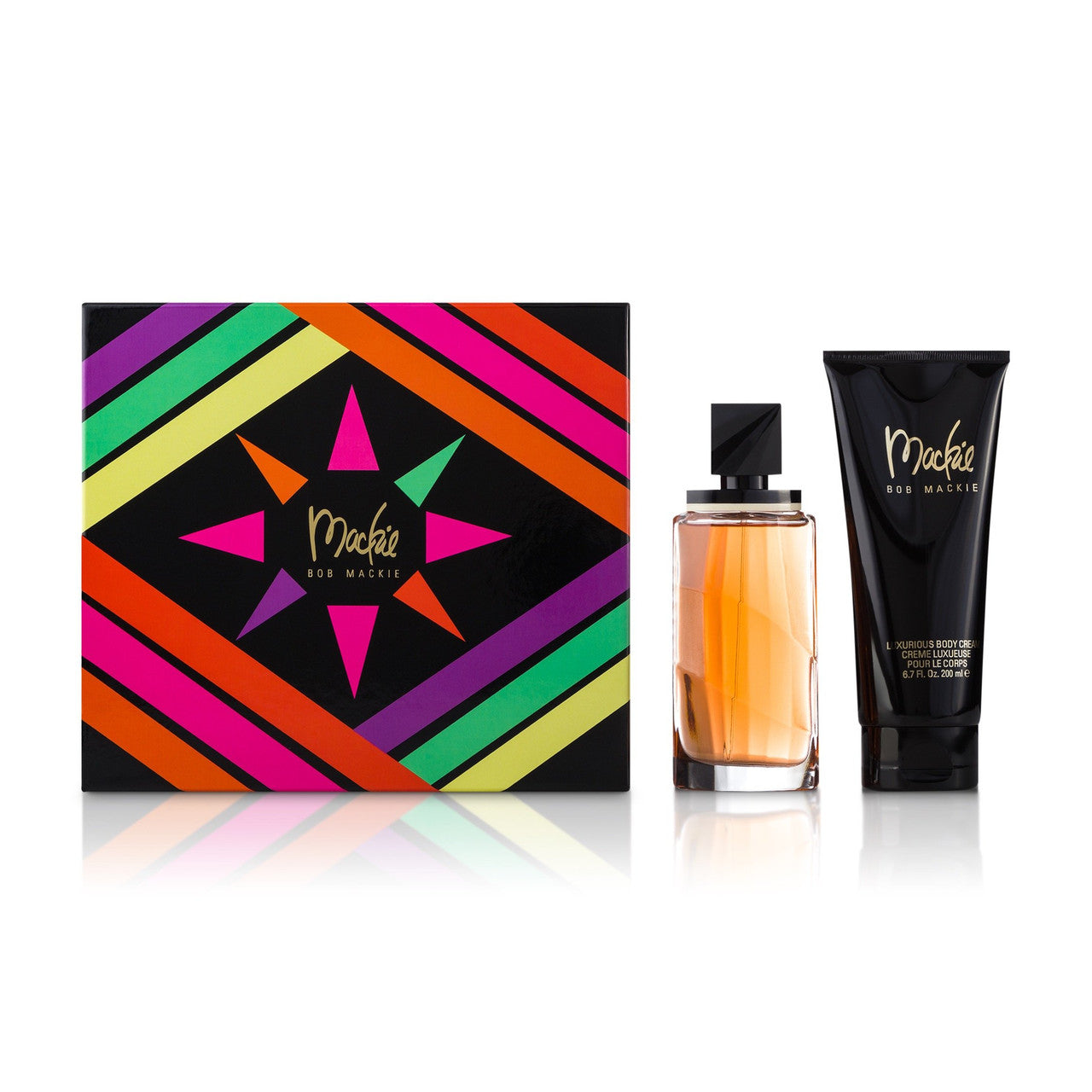 BOB MACKIE 2 PCS SET FOR WOMEN: 3.4 EAU DE TOILETTE SPRAY + 6.7 BODY CREAM
