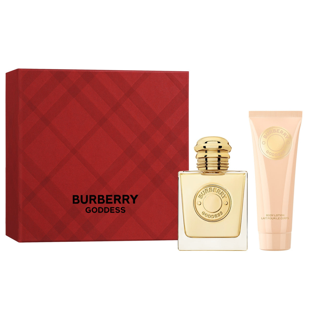 BURBERRY GODDESS 2 PCS SET FOR WOMEN: 1.6 EAU DE PARFUM SPRAY + 2.5 BODY LOTION (HARD)
