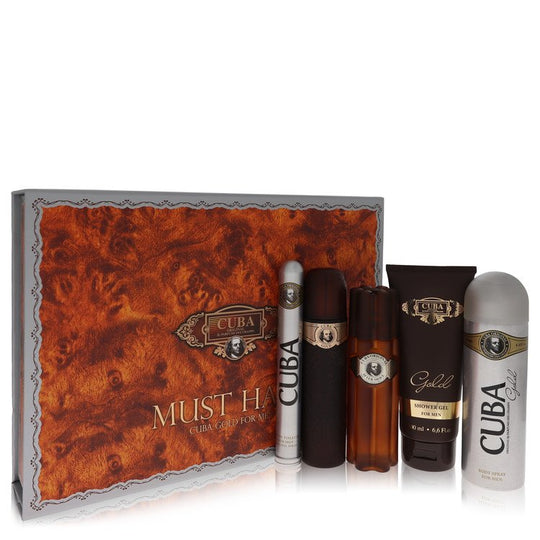 Cuba Gold Cologne By Fragluxe Gift Set