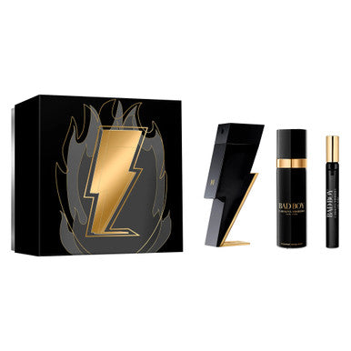 Carolina Herrera Bad Boy 3 Pcs Set: 3.4 Eau De Toilette Spray + 0.34 Eau De Toilette Spray + 3.4 Deodorant Spray - ACCEXO