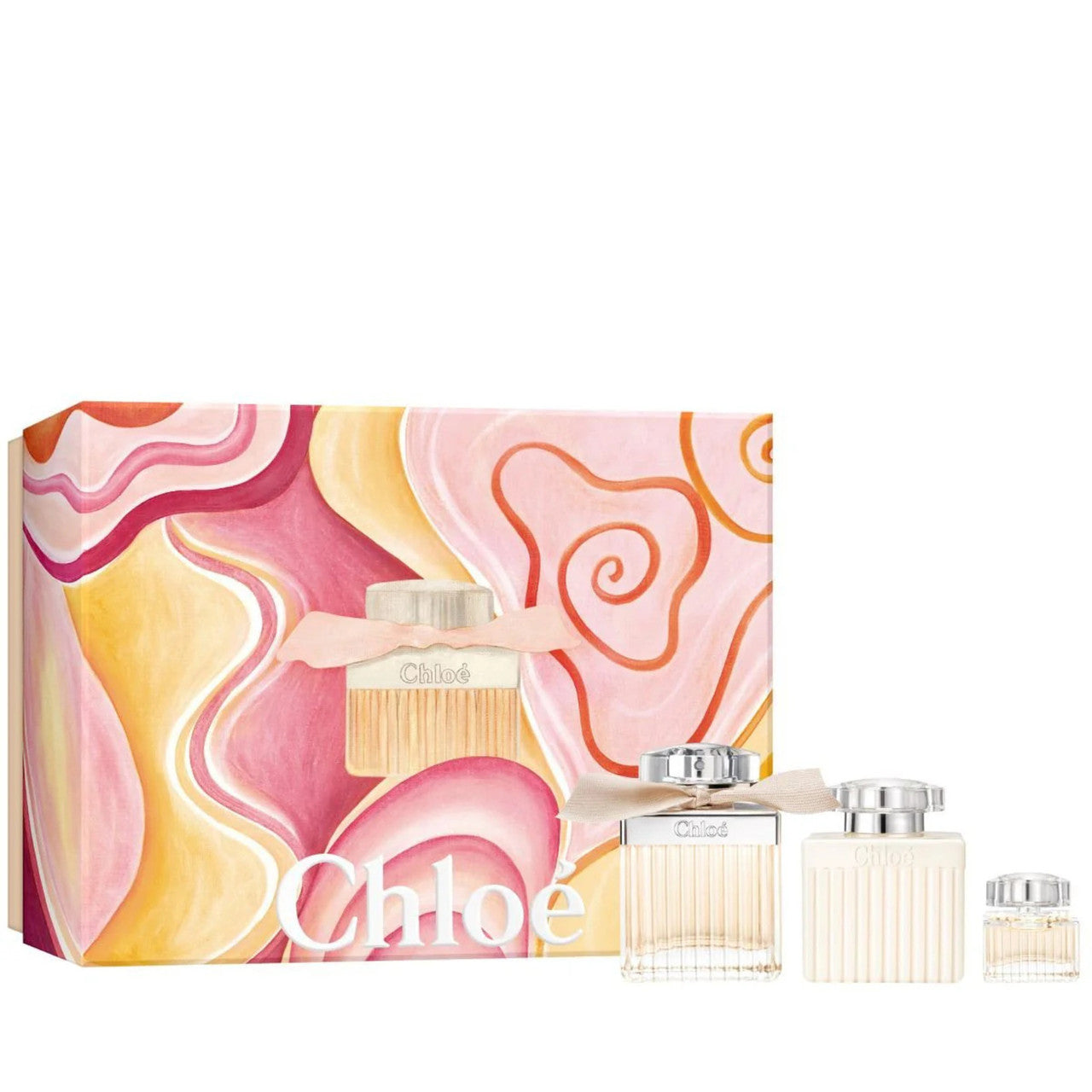 CHLOE SIGNATURE 3 PCS SET FOR WOMEN: 2.5 EDP SP + 3.4 BODY LOTION + 5 ML EAU DE PARFUM MINI