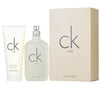 CK ONE 2 PCS SET: 6.7 EAU DE TOILETTE SPRAY + 6.7 SKIN MOISTURIZER BY CALVIN KLEIN