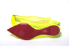 Fluro Yellow Flat Point Toe Shoe