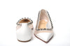 Bianco White silver Flat Point Toe Shoe