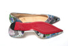Multicolor Silver Flat Point Toe Shoe