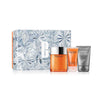 CLINIQUE HAPPY 3 PCS SET FOR MEN: 3.4 COLOGNE SPRAY + 3.4 FACE SCRUB + 1.7 BODY WASH