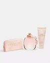 COACH NEW YORK 3 PCS SET FOR WOMEN: 3 OZ EAU DE PARFUM SPRAY + 3.4 PERFUME BODY LOTION + POUCH