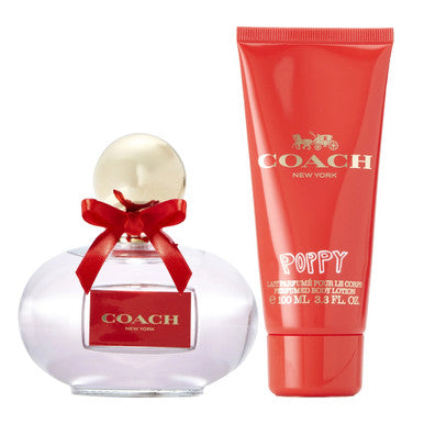 Coach Poppy 2 Pcs Set: 3.3 Eau De Parfum Spray + 3.3 Body Lotion (Travel) - ACCEXO