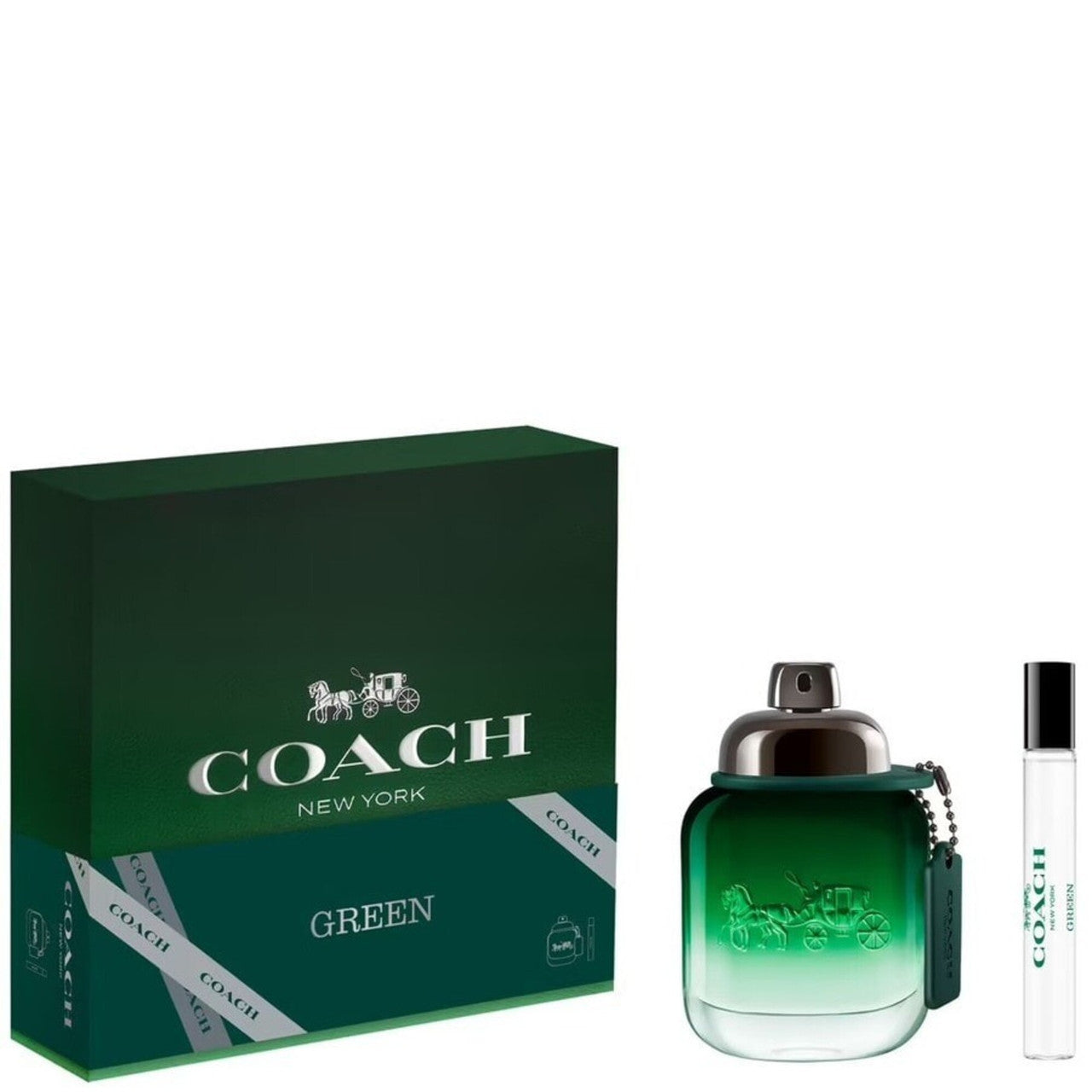 COACH GREEN 2 PCS SET FOR MEN: 2 OZ EAU DE TOILETTE SPRAY + 0.25 EAU DE TOILETTE SPRAY