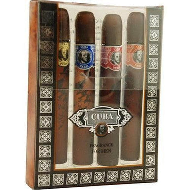 Cuba Cigars 4 Pcs Set For Men: Gold, Blue, Red, Orange 35 Ml Edt Sp - ACCEXO
