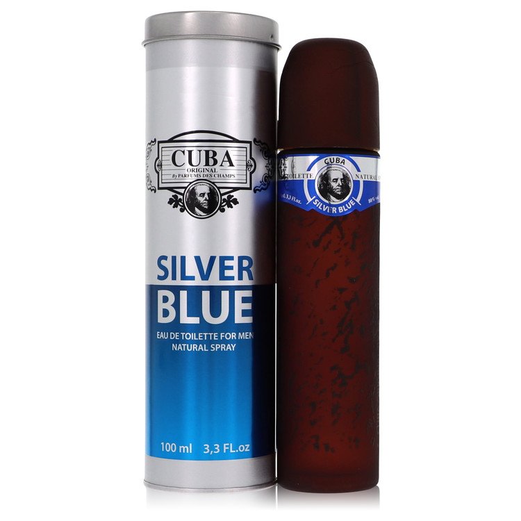 Cuba Silver Blue Cologne By Fragluxe Eau De Toilette Spray