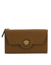 Brown Calf Leather Medusa Wallet
