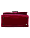 Pink Leather and Satin Top Handle Shoulder Bag