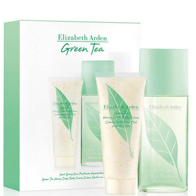 Green Tea 2 Pcs Set For Women: Eau Parfumee 3.3 Scent Spray + Honey Drops 3.3 Body Cream - ACCEXO