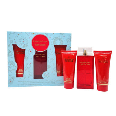 Red Door 3 Pcs Set: 3.3 Eau De Toilette Spray + 3.3 Body Lotion + 3.3 Shower Gel - ACCEXO