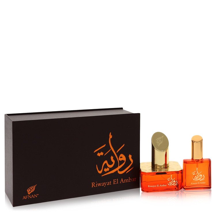 Afnan - Riwayat El Ambar Perfume By Afnan Eau De Parfum Spray + Free .67 oz Travel EDP Spray. SKU: 541125