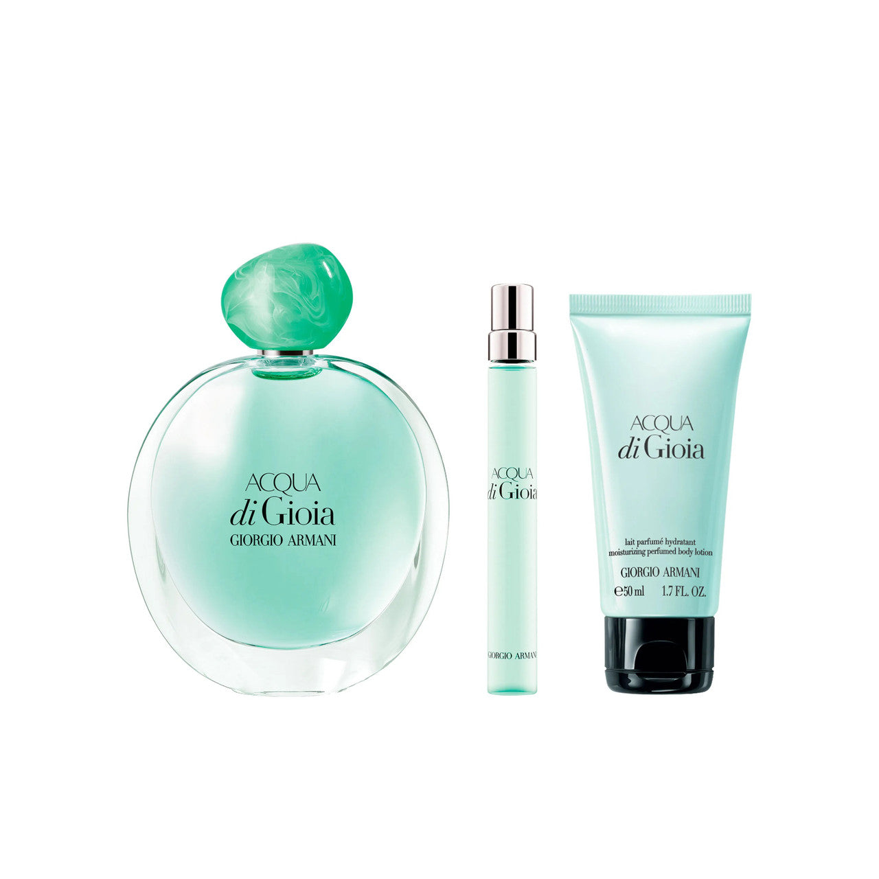 ACQUA DI GIOIA 3 PCS SET FOR WOMEN: 3.4 EAU DE PARFUM SPRAY + 0.34 EAU DE PARFUM SPRAY + 1.6 BODY LOTION
