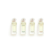 HERMES 4 PCS MINI SET: UN JARDIN A CYTHERE 0.25 EAU DE TOILETTE + UN JARDIN SUR LE NIL 0.25 EAU DE TOILETTE + LE JARDIN DE MONSIEUR LI 0.25 EAU DE TOILETTE + JARDIN SUR LA LAGUNE 0.25 EAU DE TOILETTE