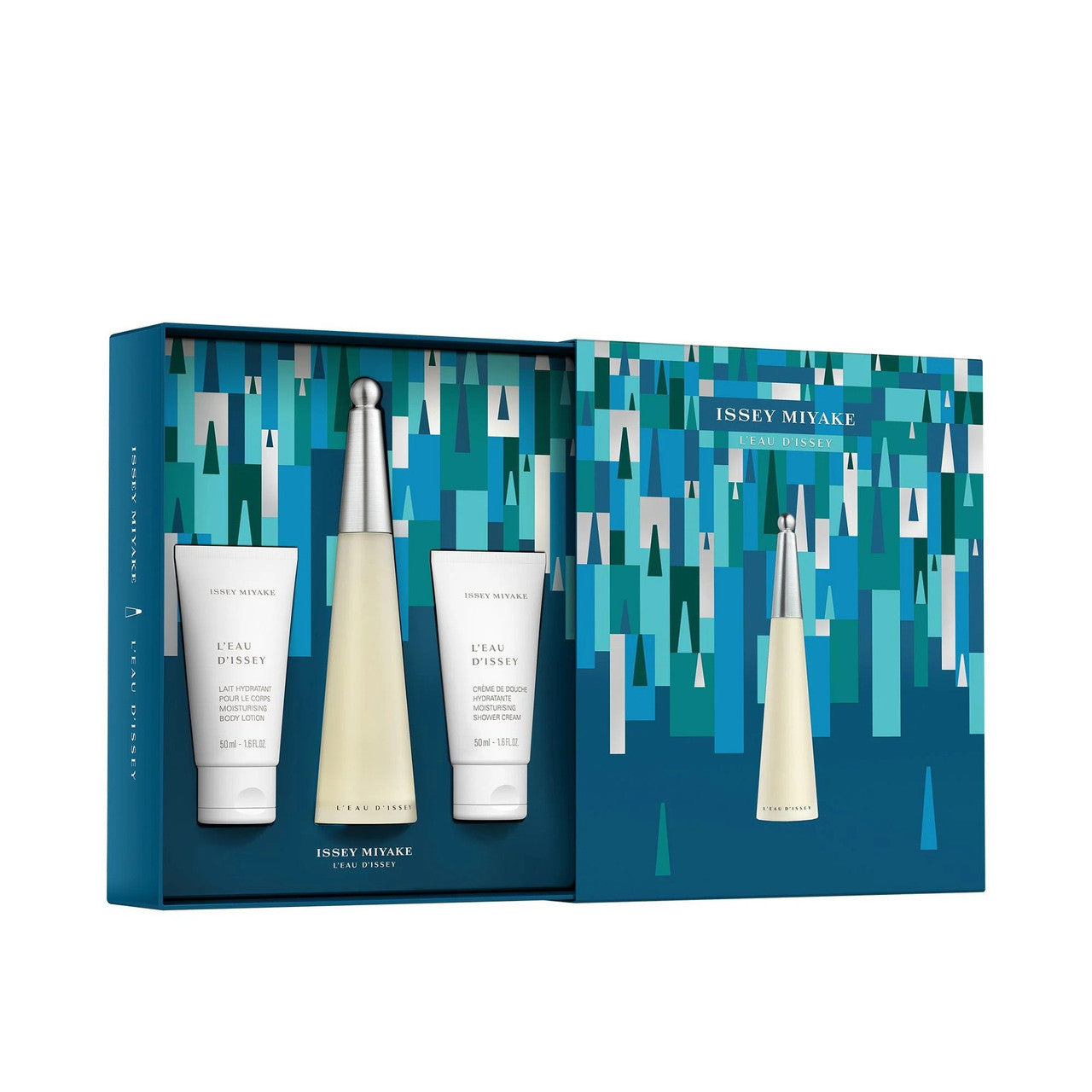 ISSEY MIYAKE 3 PCS SET FOR WOMEN: 1.6 EAU DE TOILETTE SPRAY + 1.6 BODY LOTION + 1.6 SHOWER CREAM
