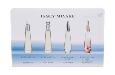 Issey Miyake 4 Pcs Mini Set For Women: Issey Miyake 0.12 Oz Eau De Toilette + Issey Miyake 0.12 Oz Eau De Parfum + Pure 0.12 Oz Eau De Parfum + Pure Nectar 0.12 Oz Eau De Parfum - ACCEXO
