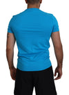 Blue Modal Short Sleeves Crewneck T-shirt