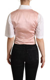 Elegant Pink Metallic Sheen Waistcoat