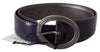 Elegant Purple Leather Waist Belt
