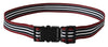 Striped Leather Fashion Belt in Black & Red