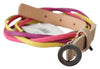 Multicolor Twisted Faux Leather Belt