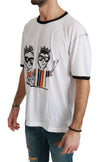 Elegant White Silk-Blend Men's T-Shirt