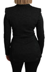 Dolce & Gabbana Elegant Black Brocade Single Breasted Blazer