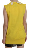 Elegant Yellow Sleeveless Cotton Vest