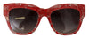 Dolce & Gabbana Elegant Red Lace Detail Sunglasses