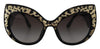 Butterfly Polarized Sequin Sunglasses