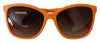Chic Orange Round Sunglasses for Women