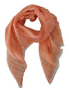 Elegant Orange Linen Shawl Wrap Scarf