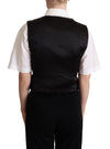 Elegant Black Velvet Sleeveless Waistcoat