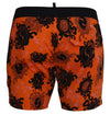 Chic Orange Swim Shorts Boxer for Men