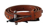 Elegant Leather Waist Belt in Brown