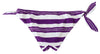 Chic Striped Bikini Bottom - Effortless Poolside Glamour
