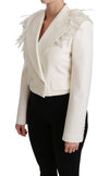 Dolce & Gabbana Elegant White Double Breasted Blazer Jacket