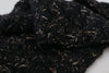 Black Wool Knitted Wrap Foulard Fringe Scarf