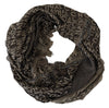 Gray Logo Knit Neck Wrap Shawl Scarf