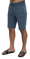 Elegant Blue Bermuda Shorts - Regular Fit