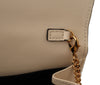 White  Nappa Leather Medusa Evening Bag